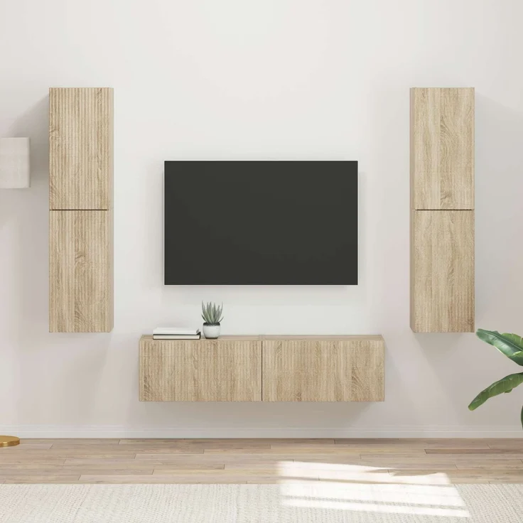 vidaXL TV-Schrankset 6 stk. 31 x 30 x 60 cm Sonoma-Eiche 3409125 – Bild 1