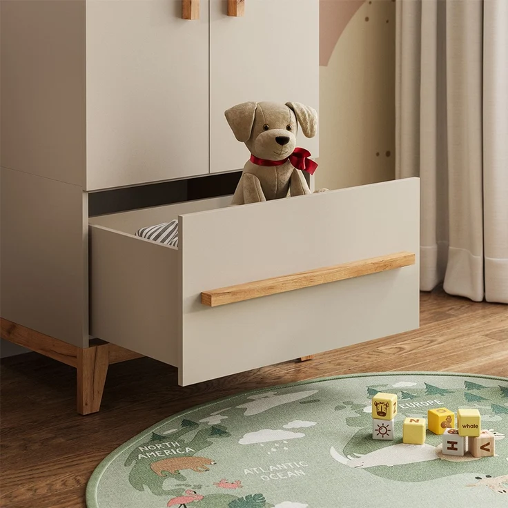 Kinderkleiderschrank Malia Cashmere/Artisan 70 x 186.8 cm Vitalispa – Bild 4