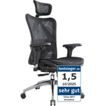 SIHOO M57 Ergonomischer Bürostuhl, Chefsessel mit 3D verstellbare Armlehne und Lendenwirbelstütze, Hautfreundliche Netz-Hochlehne, Schreibtischstuhl bis 150kg/330LB Belastbar(schwarz)