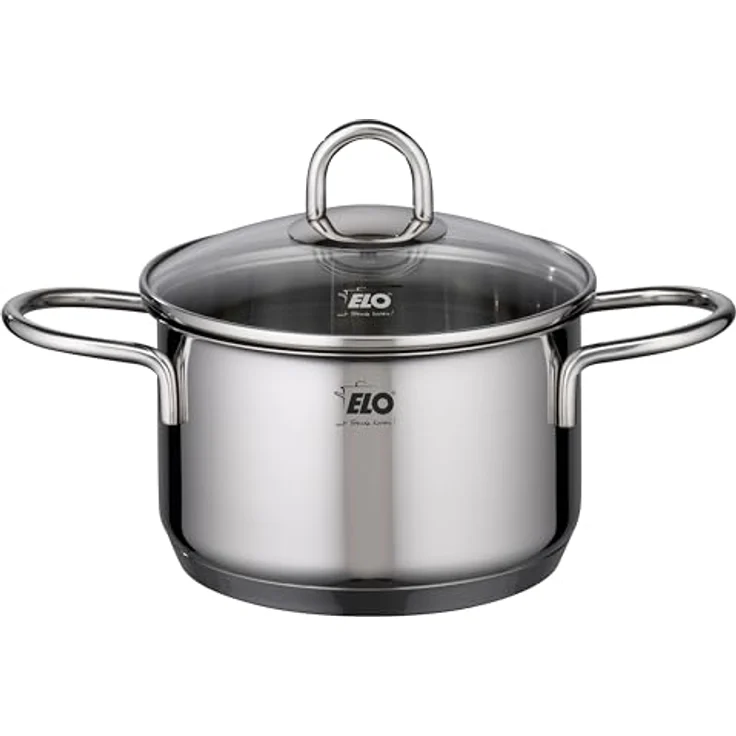 Elo Topf-Set Rubin, Edelstahl 18/10 (Set, 9-tlg, Bratentopf 20cm, Fleischtopf 16/20cm, Kasserolle 16cm, Gemüsetopf24 cm), Induktion – Bild 4
