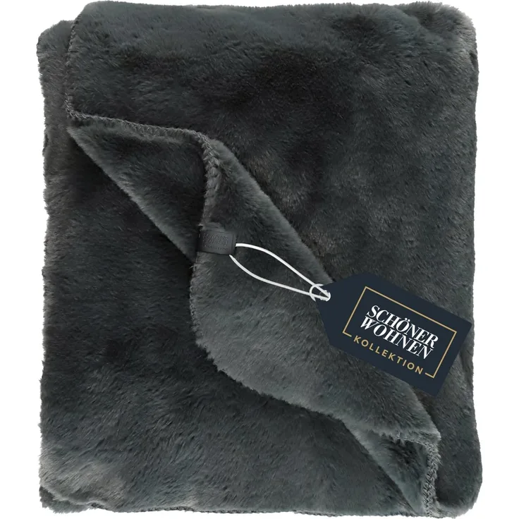 Wohndecke ELEGANCE Wohndecke, SCHÖNER WOHNEN-Kollektion, 130 x 170 cm in Anthrazit