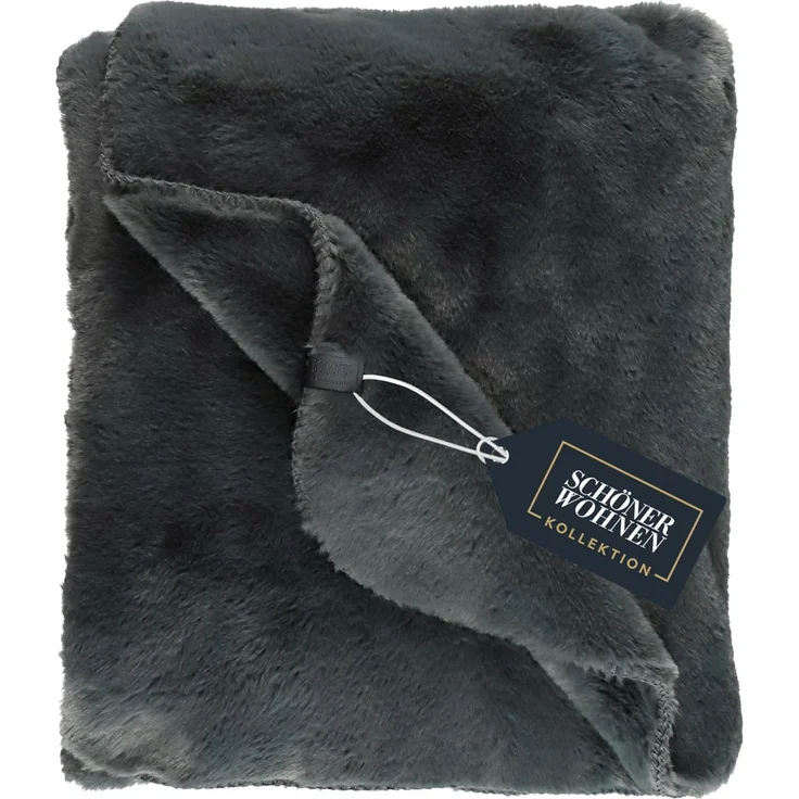 Wohndecke ELEGANCE Wohndecke, SCHÖNER WOHNEN-Kollektion, 130 x 170 cm in Anthrazit