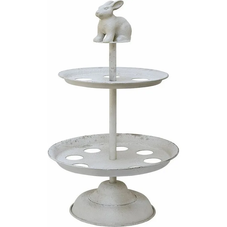 Mirabeau Etagere Eier-Etagere Delixor antikweiß, Eisen