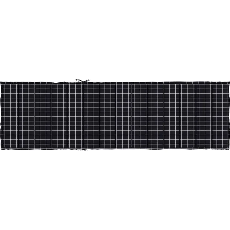 vidaXL Sonnenliegen-Auflage Schwarz Karomuster Oxford-Gewebe 361444 – Bild 5