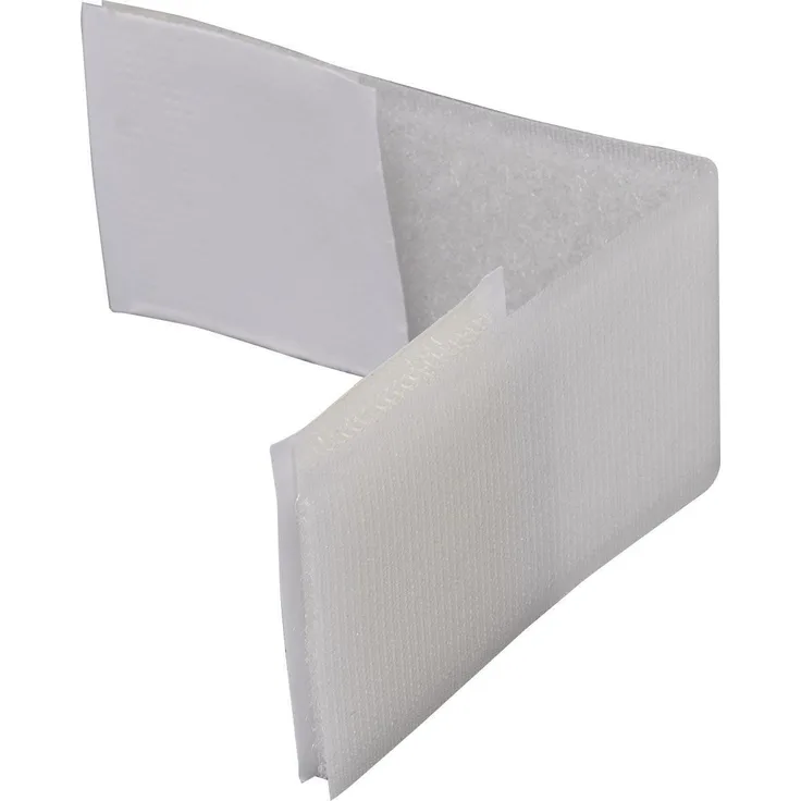 ABUS Verschluss-Streifen Mimi Sicherung für Türen, Schränke und Schubladen - Klettverschluss - Klebemontage - 2 Stück - weiß - 74227