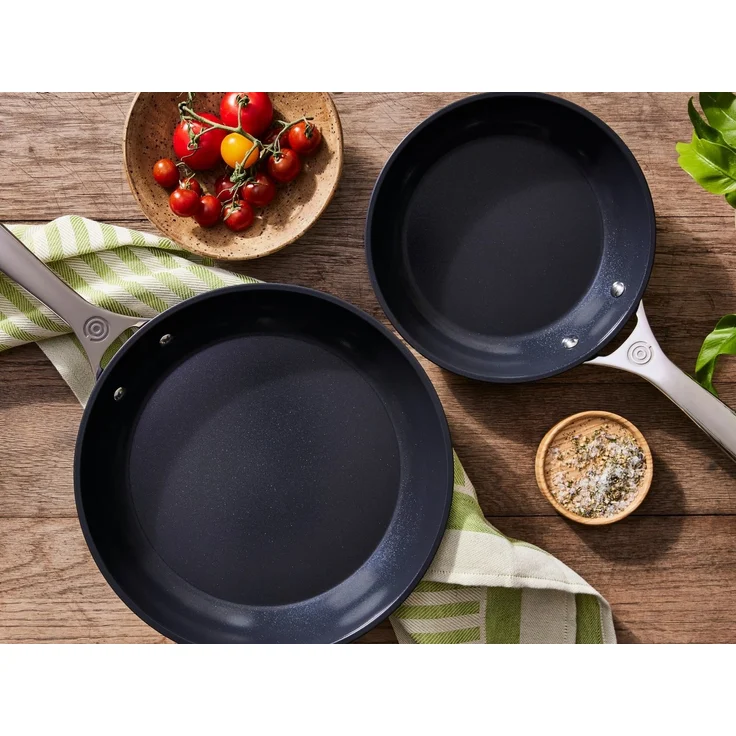 LE CREUSET Geschirr-Set Essential Pfannenset Keramik-Antihaft 2tlg, Geschmiedetes Aluminium (harteloxiert) – Bild 2