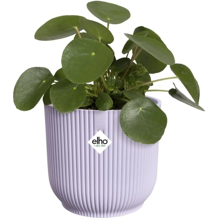 elho Vibes Fold Rund 14 Pflanzentopf - Blumentopf für Innen - 100% recyceltes Plastik - Ø 14.1 x H 12.9 cm - Lila/Zartes Lila – Bild 3