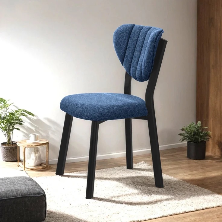 Skye Decor 'Elma - Navy Blue' Stuhl, Marineblau, 47 x 85 x 45 cm – Bild 2