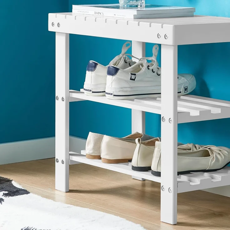 SoBuy Schuhregal FSR02-K, Sitzbank Schuhbank aus Bambus – Bild 6