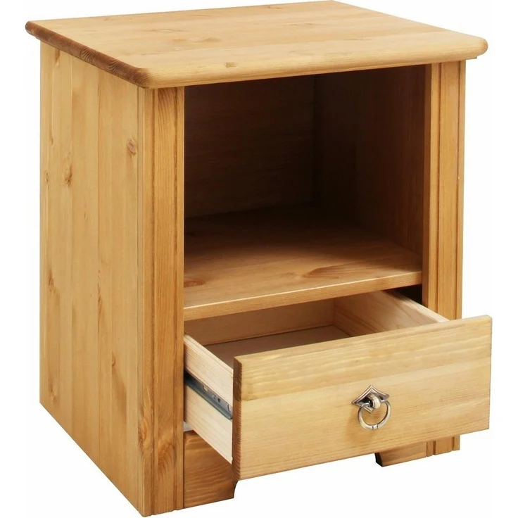 Home affaire Nachtkonsole Hugo, Nachttisch mit 1 Schublade, aus massiver Kiefer – Bild 2