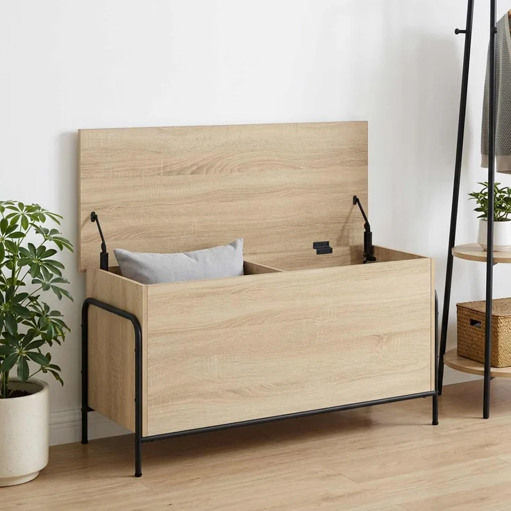 vidaXL Aufbewahrungsbox Sonoma-Eiche 80 x 40 x 49,5 cm Holzwerkstoff 8013681 – Bild 1