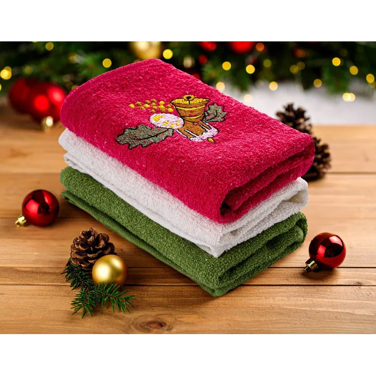 L'Essentiel Maison Waschlappen Xmas, baumwolle (Set, 3-St), Weihnachts, Weihnachtstextilien, 30 x 50 2er- oder 3er-Set