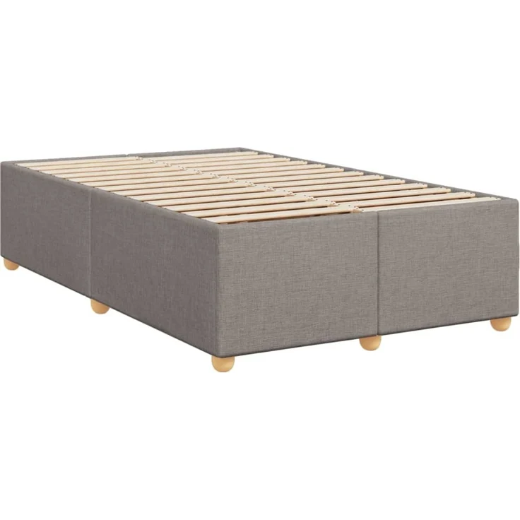 vidaXL Bettgestell ohne Matratze Taupe 120x200 cm Stoff 3284726 – Bild 3