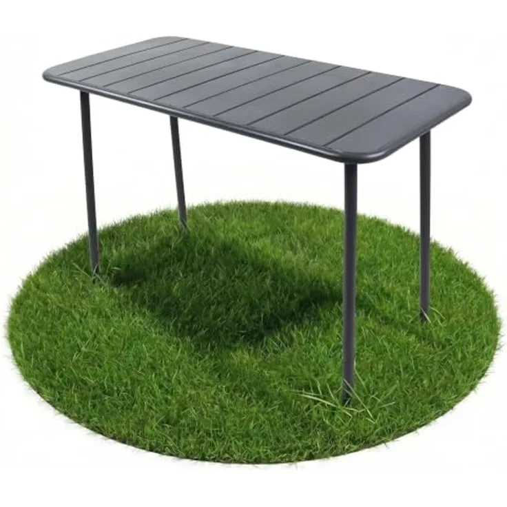 VCM Gartentisch Sumila 920270 Schwarz H. 72 x B. 110 x T. 55 cm