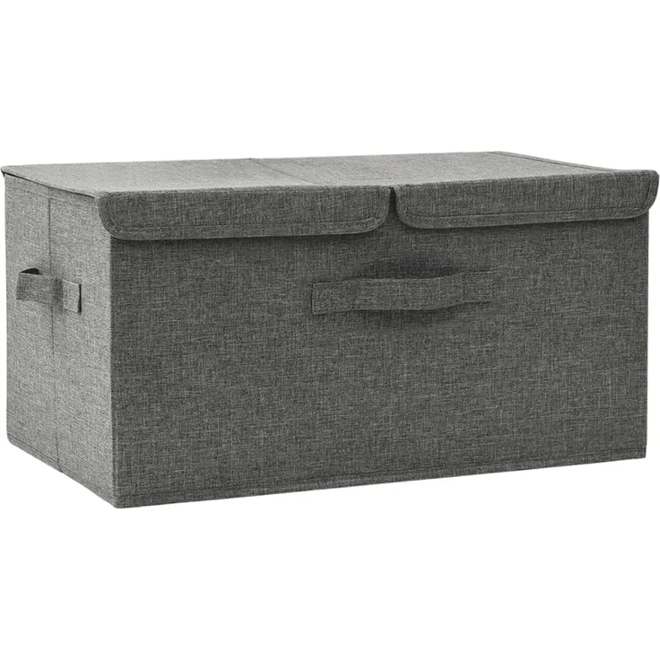 vidaXL Aufbewahrungsbox Stoff 50x30x25 cm Anthrazit 332912 – Bild 1