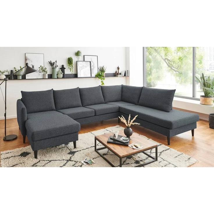 ATLANTIC home collection Wohnlandschaft Rekvik U-Form, mit Wellenunterfederung, mit Massivholzfüßen – Bild 1