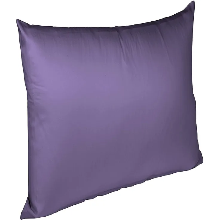 Fleuresse Mako-Satin Kissenbezug Bezug 80x80 cm uni mit RV 6062 lavendel