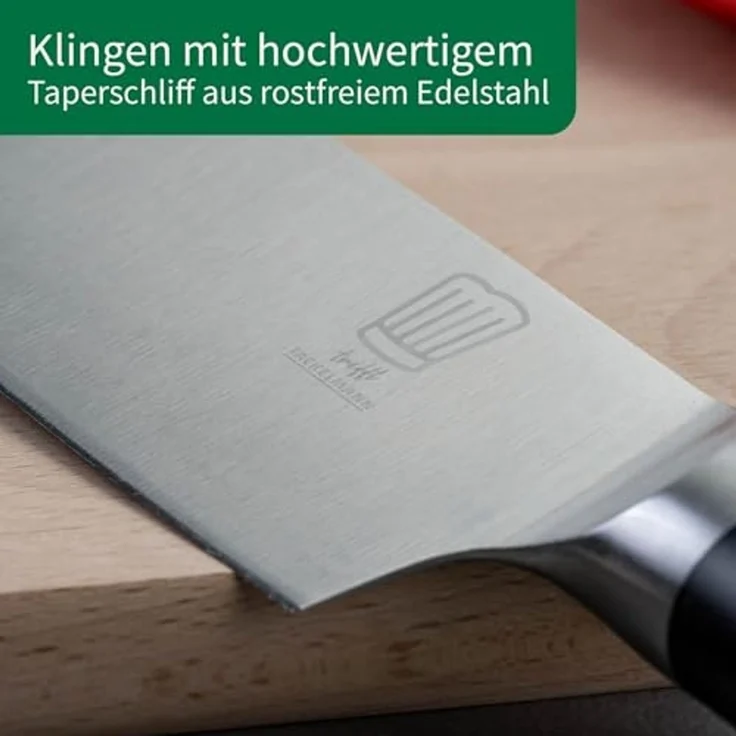 Chefkoch trifft Fackelmann Messerblock Kochmesser-Set, Küchenmesser, Brotmesser, Universalmesser – Bild 5