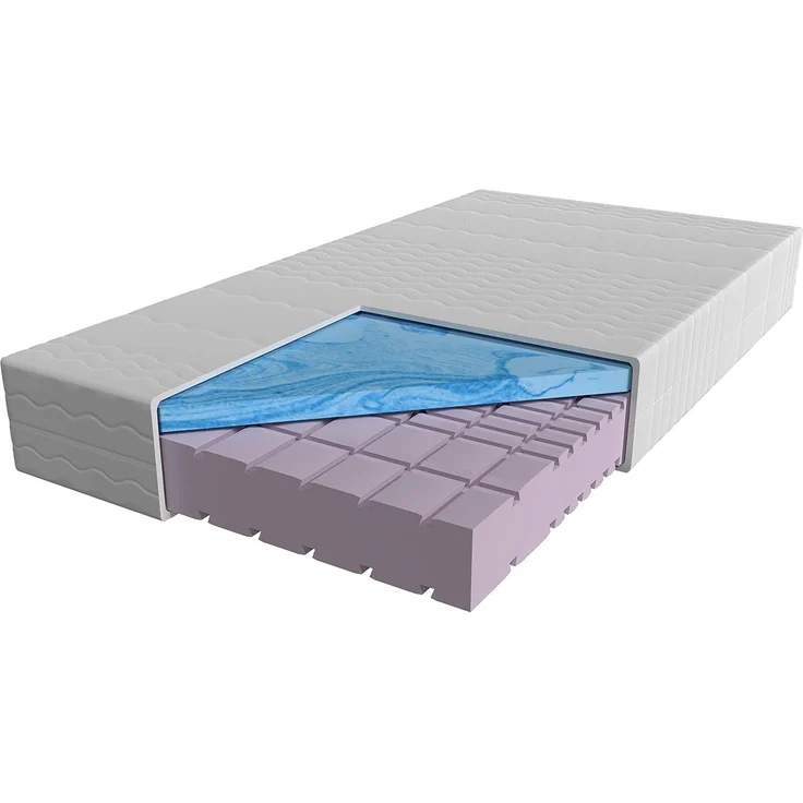 AM Qualitätsmatratzen Kaltschaummatratze mit 6 cm Gelschaum-Auflage, H2, Höhe 24 cm, 80x200 cm – Bild 1