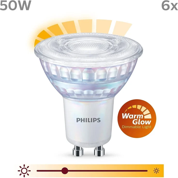 Philips LED-Lampe LEDClassic 50W GU10 WW 36D WGD 6CT/4 GU10 – Bild 2