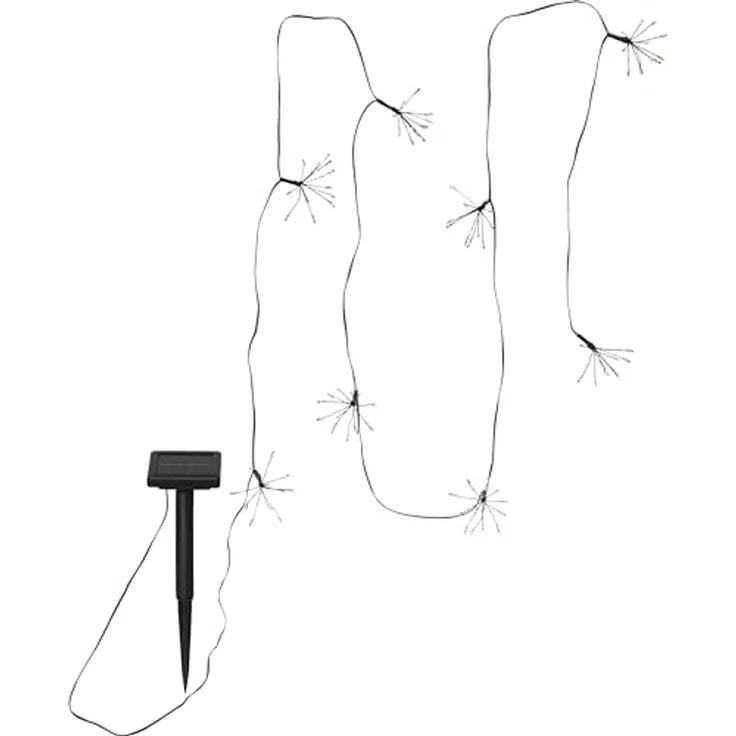LED-Solarlichterkette"Firework Solar" schwarz, 96 warmwhite LED – Bild 2