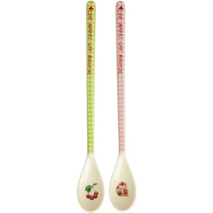 RICE A/S Latte-Macchiato-Löffel Rice Latte Melaminlöffel Löffel Love Therapy Print 2er Set – Bild 5