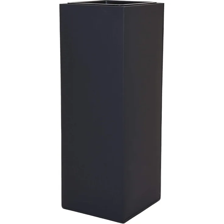 VIVANNO Pflanzkübel Blumenkübel Zink "Block", Anthrazit 24x24x65 cm (mit Einsatz)