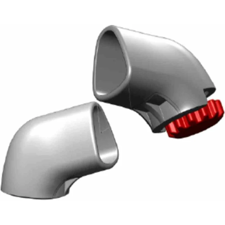 Sieger 4er Fußkappenset für Tische 28mm x 35mm, grau, für Tisch 1125,30,35,45,60,1525- – Bild 1