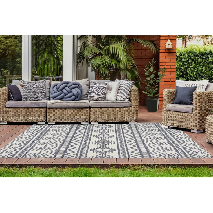 Yoga 500 Anthrazit / Elfenbein 80cm x 150cm – Bild 3
