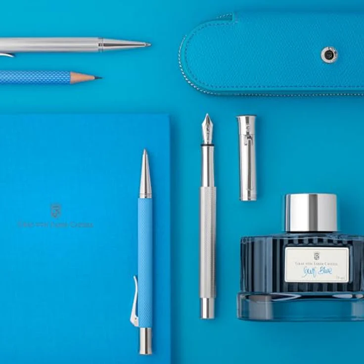 Graf von Faber-Castell Drehkugelschreiber Guilloche Gulf Blue – Bild 6