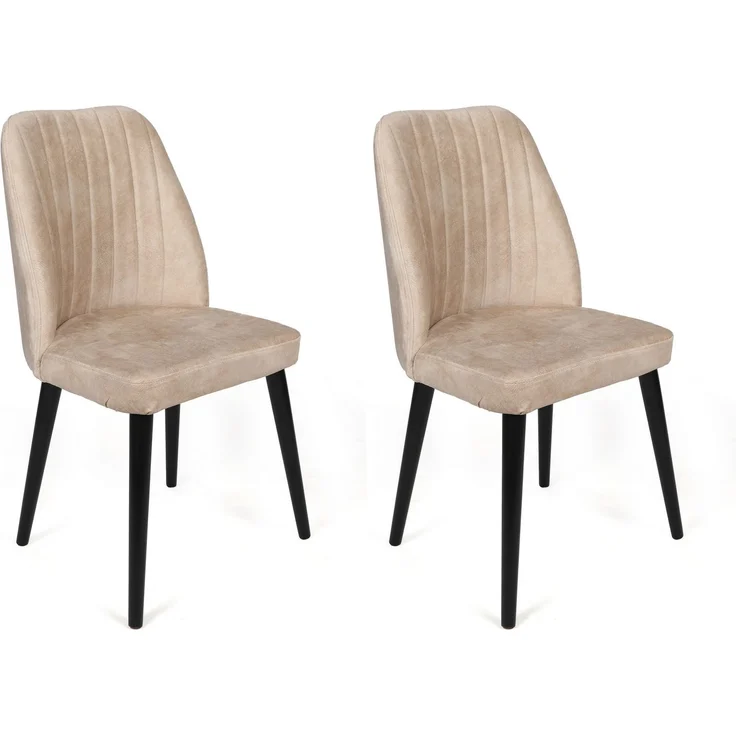Skye Decor 'Alfa -434 V2' Stuhlset (2-teilig), Creme / Schwarz, 50 x 90 x 49 cm – Bild 1