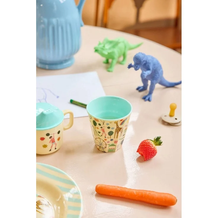rice Kinderbecher Rice Melamin Becher Medium Mint - Fun Fair Print, Melamin – Bild 2