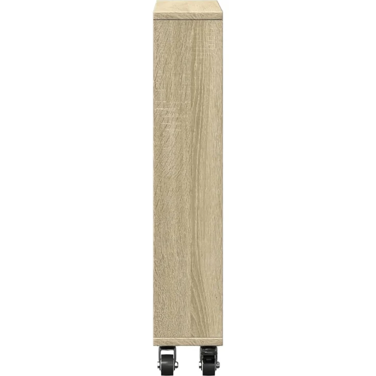 vidaXL Schmaler Aufbewahrungswagen Sonoma-Eiche 48 x 13 x 68 cm Holzwerkstoff 855225 – Bild 4