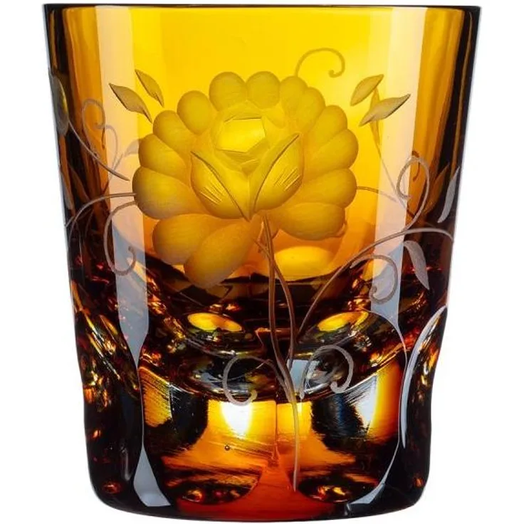 Becher Kristall Rose amber (8,5cm)