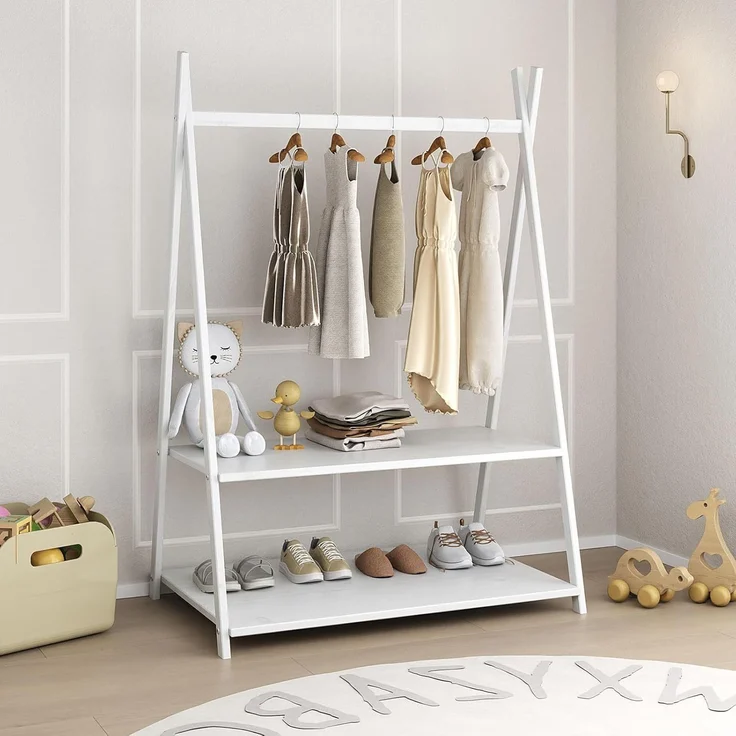 IDIMEX Kinderkleiderschrank DANILO Kindergarderobe freistehend Ablage Tipidesign – Bild 3