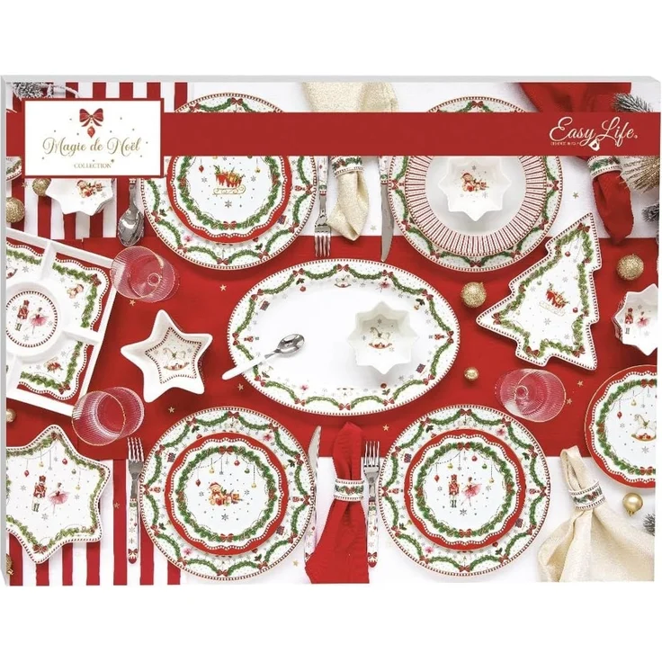 EasyLife Suppenteller Magie de Noel, Handwäsche empfohlen, Weiß, Motiv: Weihnachten – Bild 5
