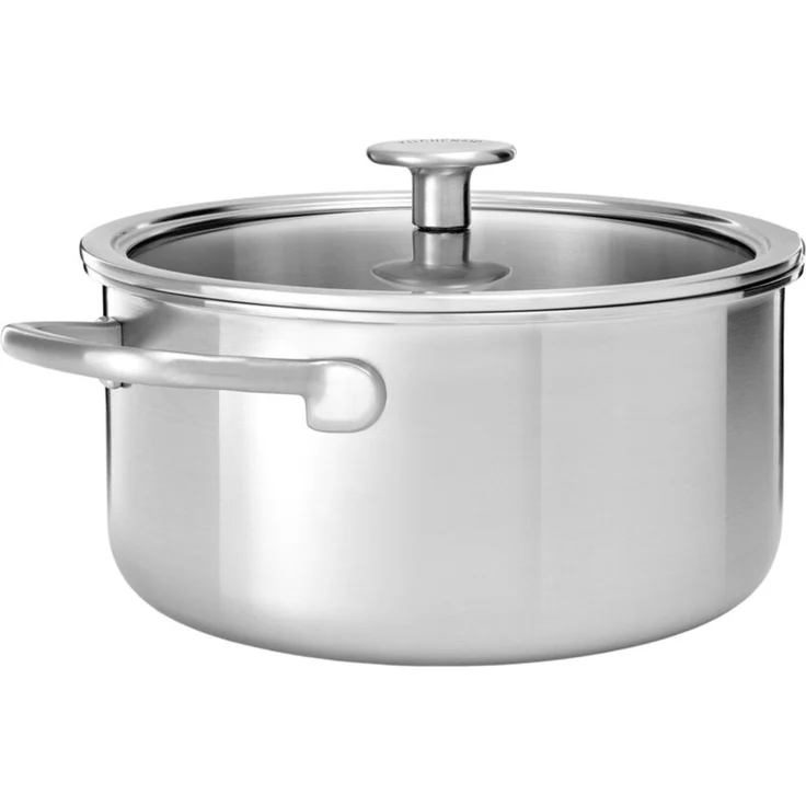 KitchenAid Topfset 4-tlg, Gusseisen edelstahl, 53 x 35 x 18 cm, spülmaschinengeeignet – Bild 2