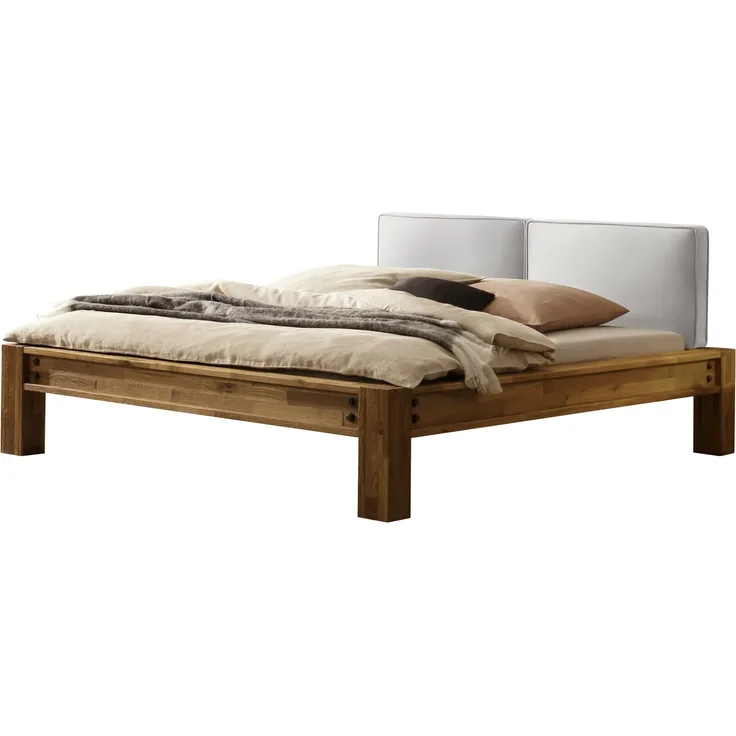 Greenville Bettgestell braun Eiche Massivholz 224cm x 205cm x 92cm