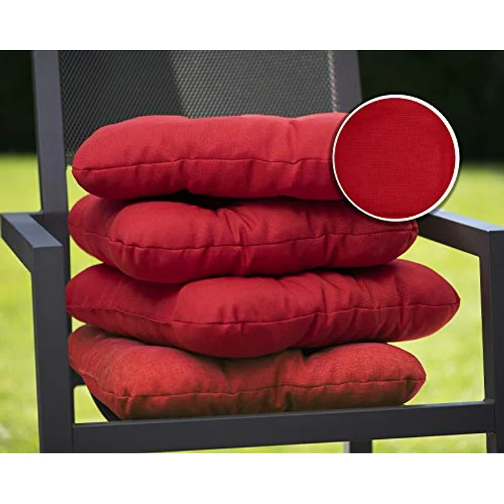 sunnypillow Stuhlkissen 4er Set Stuhlkissen 40x40 cm Bequeme 8cm, Polsterauflage Auflage für Stühle / Bänke – Bild 6