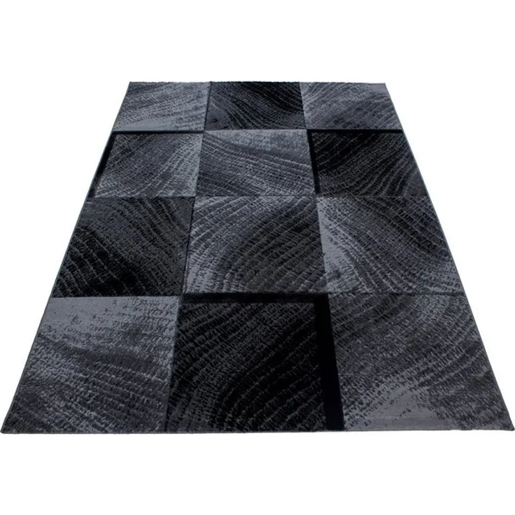 Carpettex Designteppich Kariert Design, Läufer, Höhe: 6 mm, Kurzflor Teppich Wohnzimmer Abstrakt Kariert Design Pflegeleicht – Bild 4