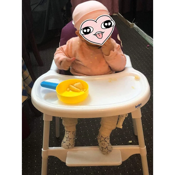ZARPMA Sitzbezüge Kissen Kompatibel für Ikea Antilop Hochstuhl , Waschbar Faltbarer Baby Hochstuhl Bezug Kinder Sitz Covers Stuhlkissen(Lila) – Bild 8