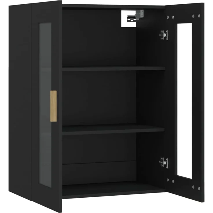 Hängeschrank, Badschrank, Küchenschrank Schwarz 69,5 x 34 x 90 cm – Bild 5