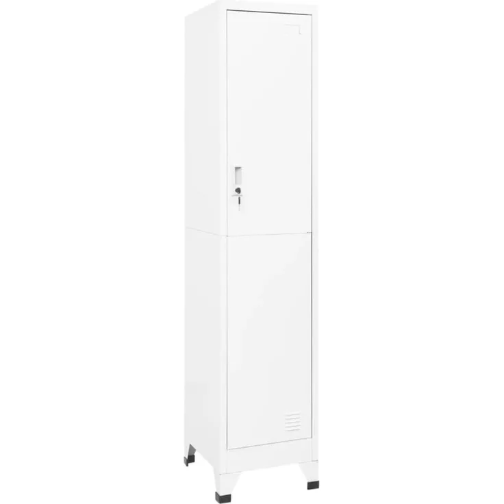 vidaXL Schließfachschrank Weiß 38 x 45 x 180 cm Stahl