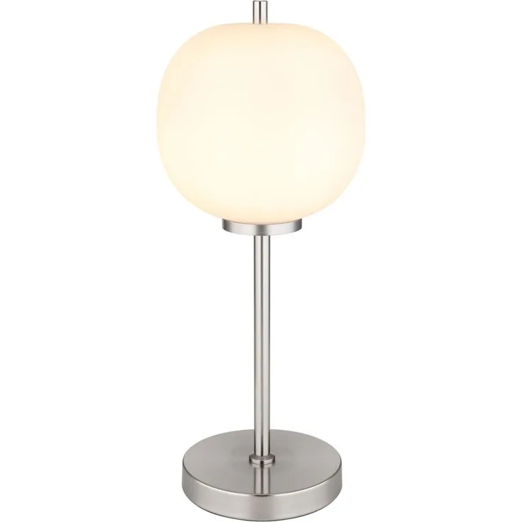 Tischleuchte, Metall Glas, H 45 cm