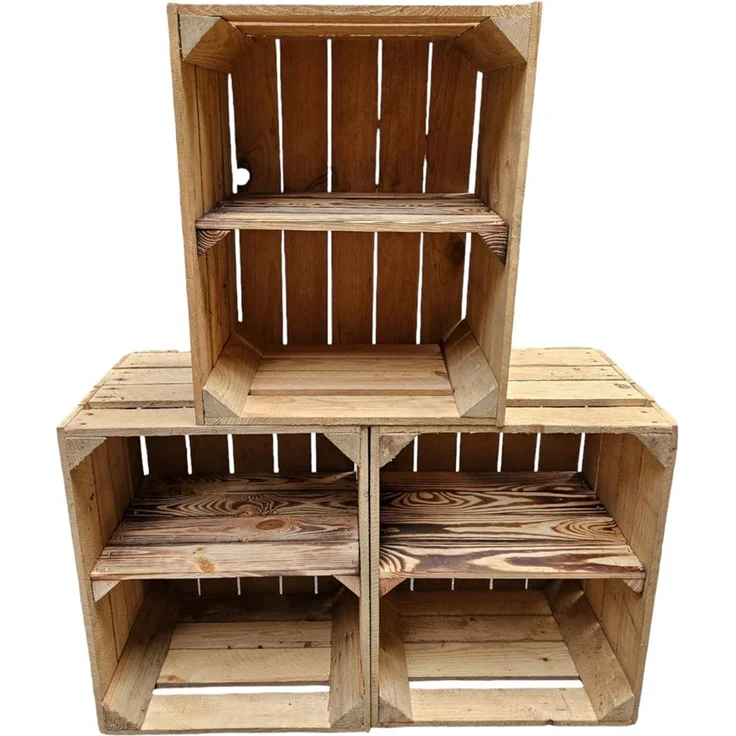Holzkisten Vintage 3er Set 50 x 40 x 30cm Ablage kurz – Bild 1