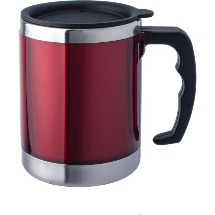 BasicNature Edelstahl Thermobecher 'Mug', 0, 42 L, feuerrot