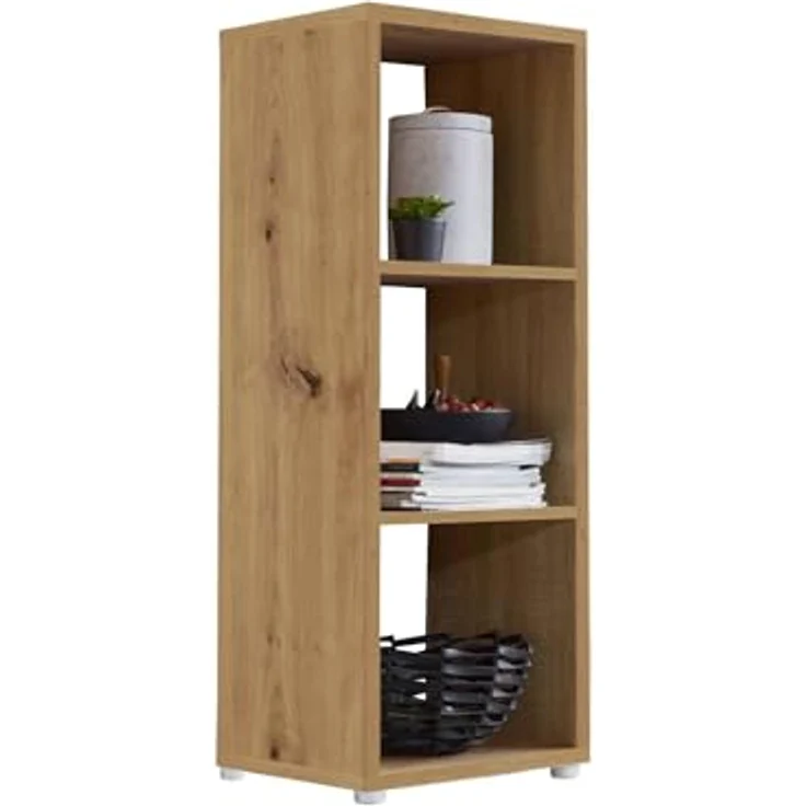 BMG Möbel Standregal NIZZA, Aktenregal, Würfel, Säulen Regal mit 3 Fächern, Made in Germany – Bild 3