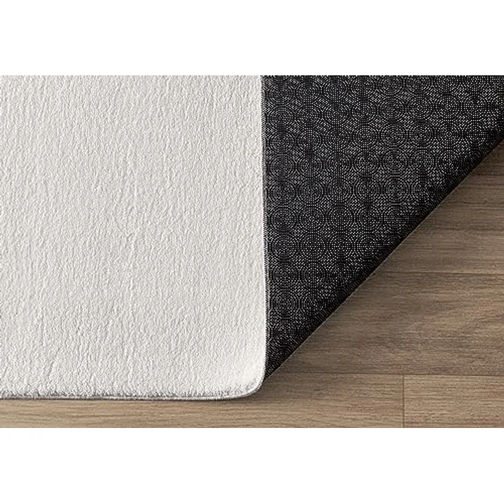 the carpet Relax kuscheliger Kurzflor Teppich, Anti-Rutsch Unterseite, Waschbar bis 30 Grad, Super Soft, Felloptik, Creme, 120x160 cm – Bild 6
