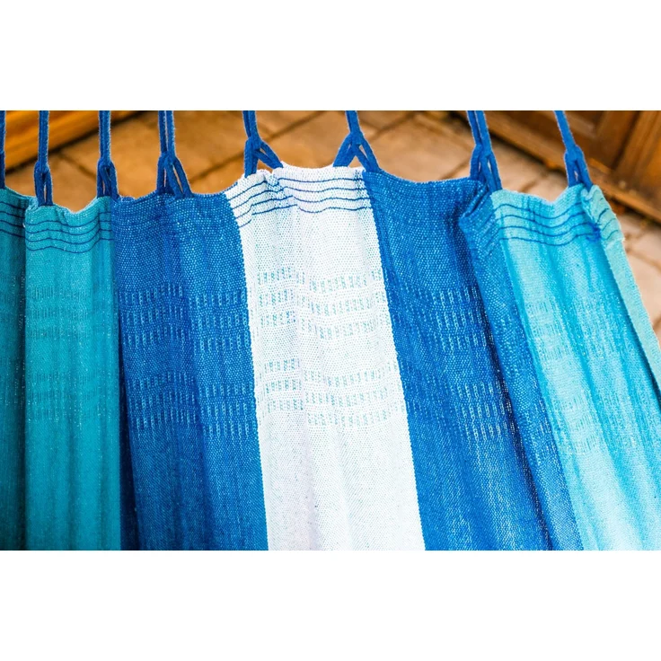 MacaMex Relaxa Oceano Hängestuhl Baumwolle blau blau – Bild 5