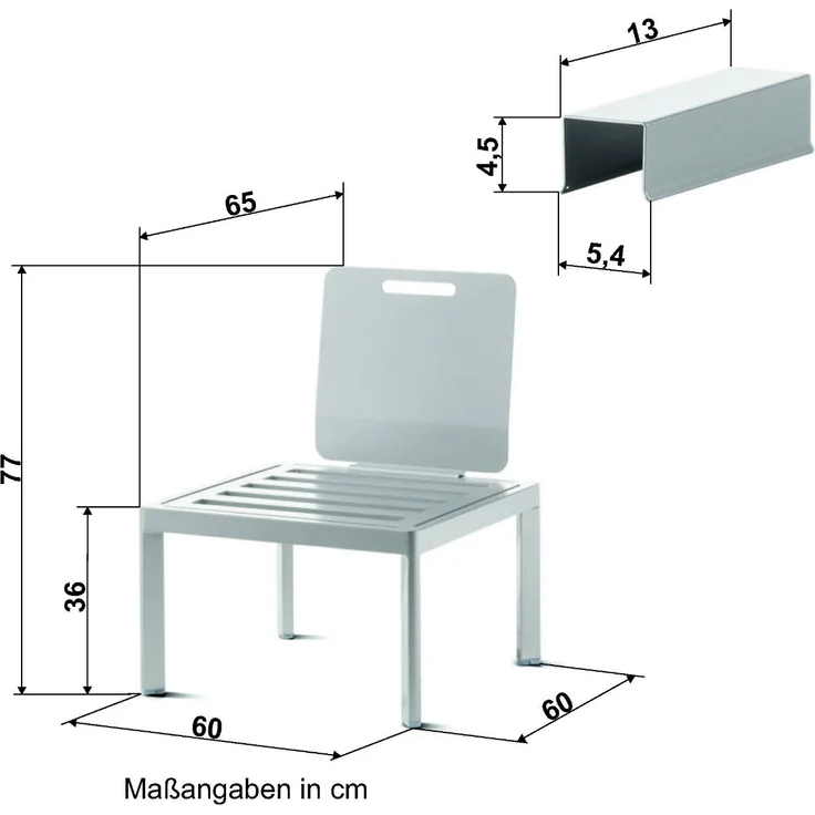Sieger Lugo Lounge Basis - inkl. 1x Rücken- / Seitenelement + 1x Verbindungselement Einzelteil des Loungesets Lugo, Aluminium Eisengrau, 60 x 36 x 60 – Bild 26